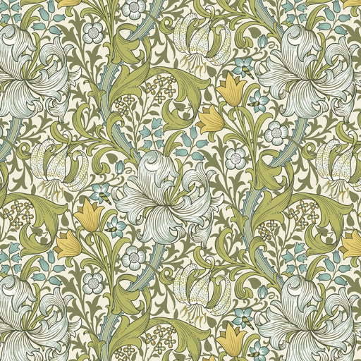 Morris & Co Buttermere Golden Lily Sunshine - Woven Modern Fabric Gallery