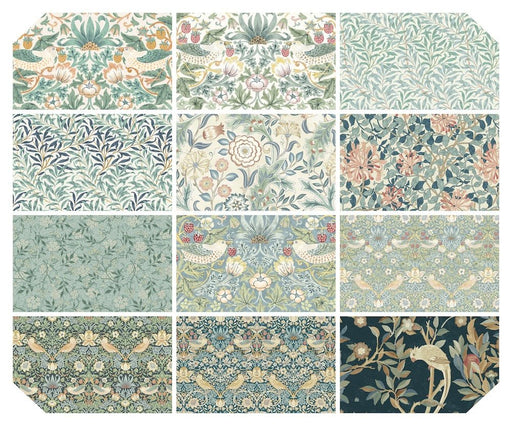 Morris & Co Fat Quarter Bundle Mint - Woven Modern Fabric Gallery