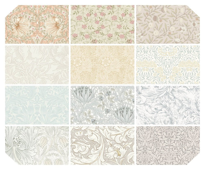 Morris & Co Fat Quarter Bundle Neutral - Woven Modern Fabric Gallery