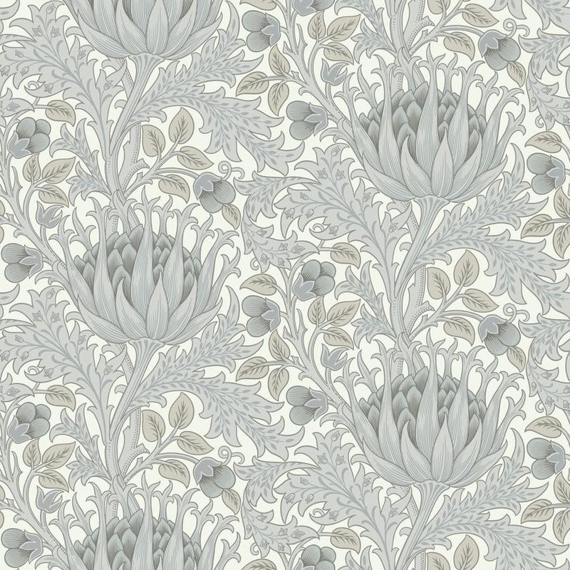 Morris & Co Hawkdale Artichoke Dove - Woven Modern Fabric Gallery
