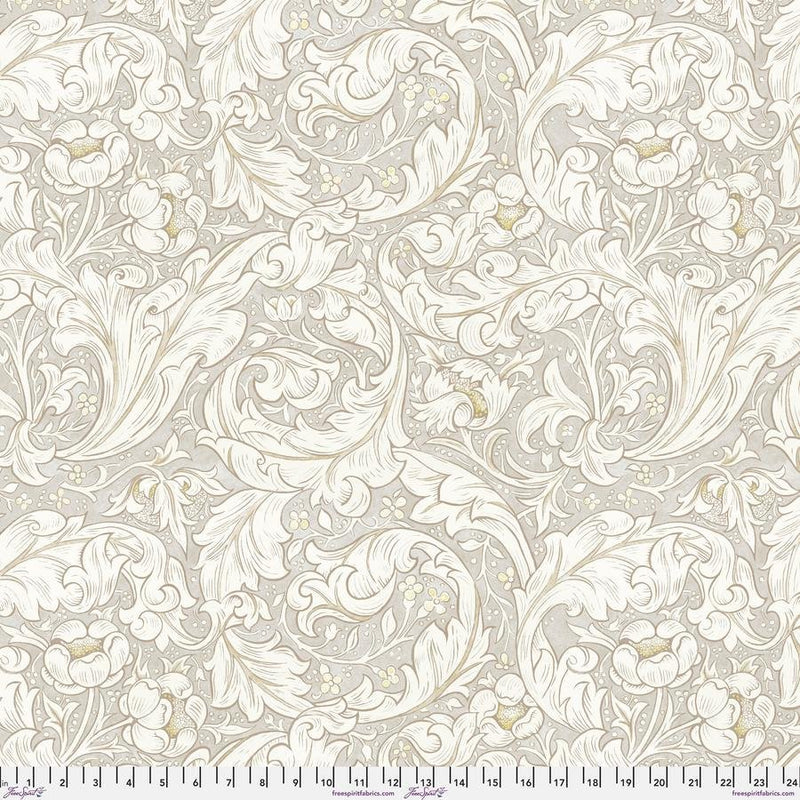 Morris & Co Mineral Bachelor Buttons Dove - Woven Modern Fabric Gallery