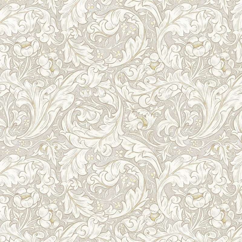 Morris & Co Mineral Bachelor Buttons Dove - Woven Modern Fabric Gallery