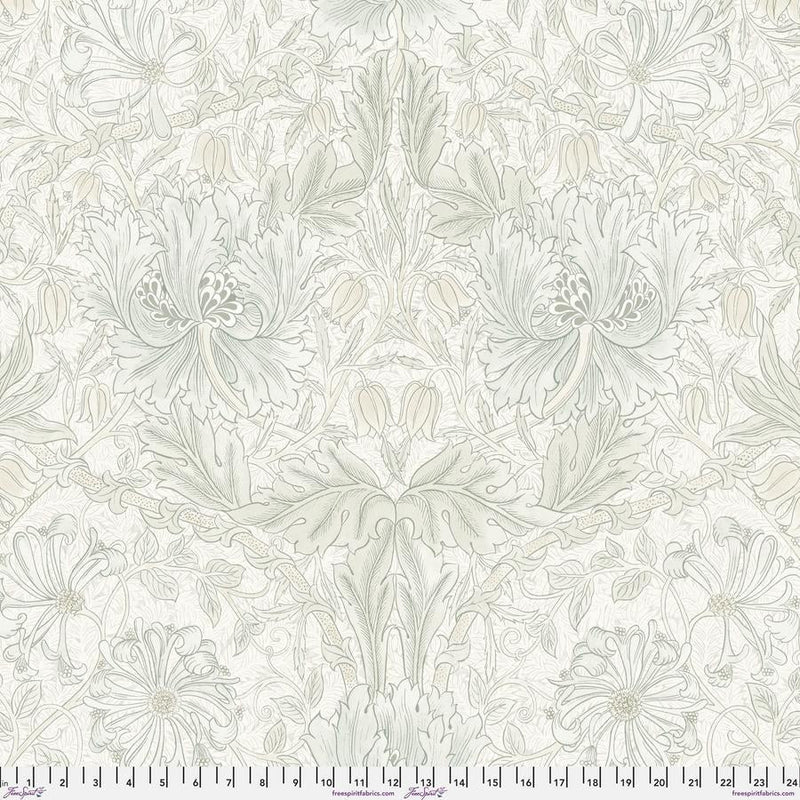 Morris & Co Mineral Honeysuckle & Tulip Ivory - Woven Modern Fabric Gallery