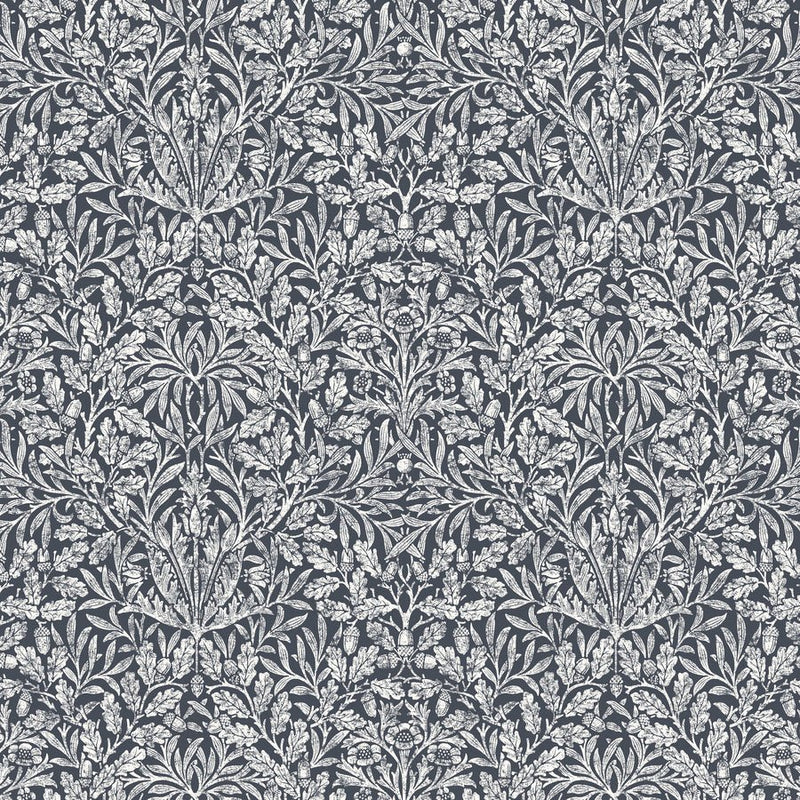 Morris & Co Morden Acorn Charcoal - Woven Modern Fabric Gallery