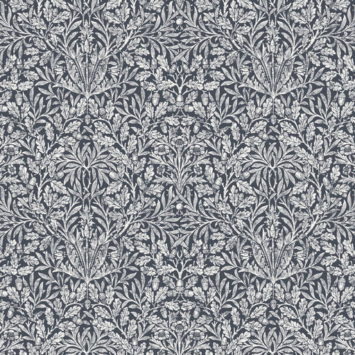 Morris & Co Morden Acorn Charcoal - Woven Modern Fabric Gallery