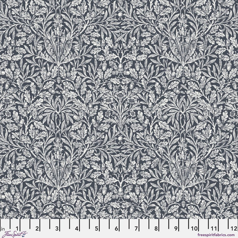 Morris & Co Morden Acorn Charcoal - Woven Modern Fabric Gallery