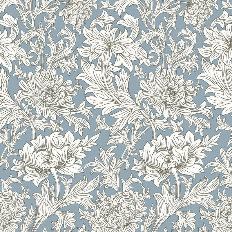 Morris & Co Morden Chrysanthemum Tonal - Woven Modern Fabric Gallery