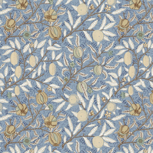 Morris & Co Morden Fruit Blue - Woven Modern Fabric Gallery