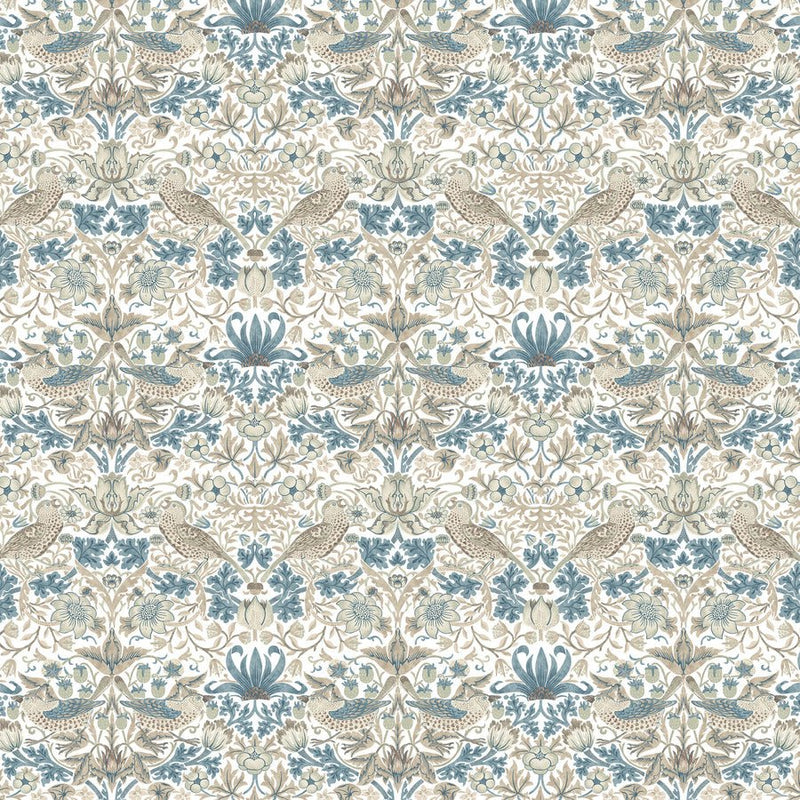 Morris & Co Morden Mini Strawberry Thief Linen - Woven Modern Fabric Gallery