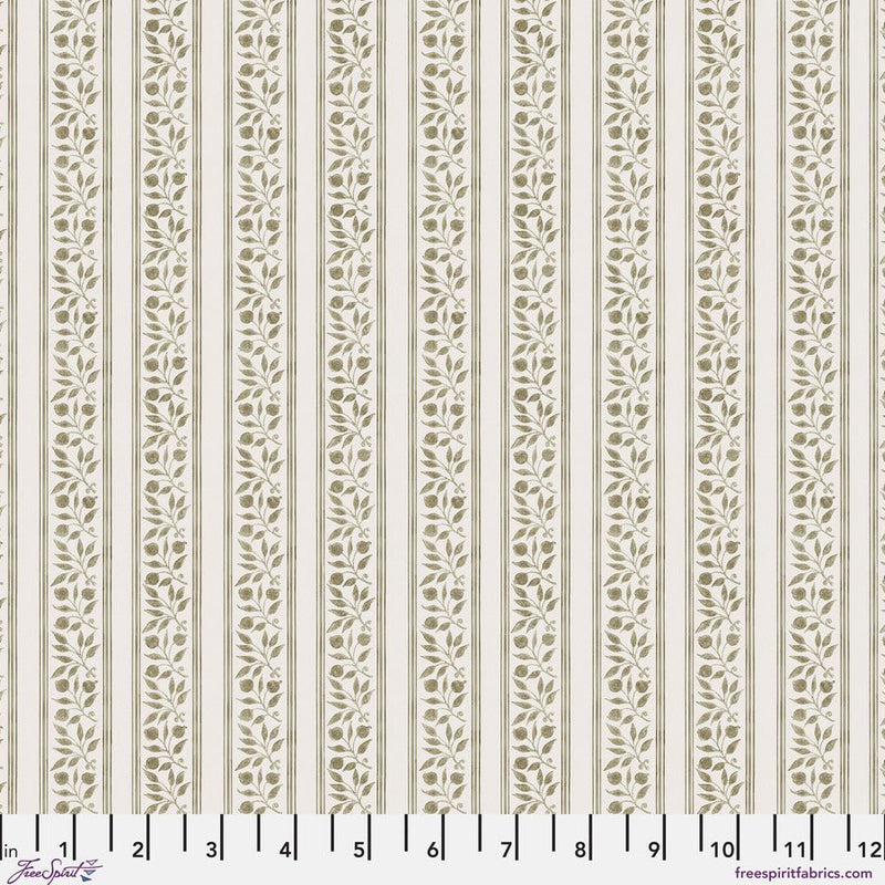 Morris & Co Morden Rosehip Stripe - Woven Modern Fabric Gallery