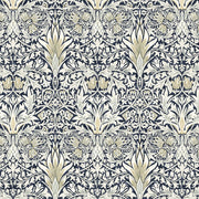 Morris & Co Morden Snakeshead Charcoal - Woven Modern Fabric Gallery