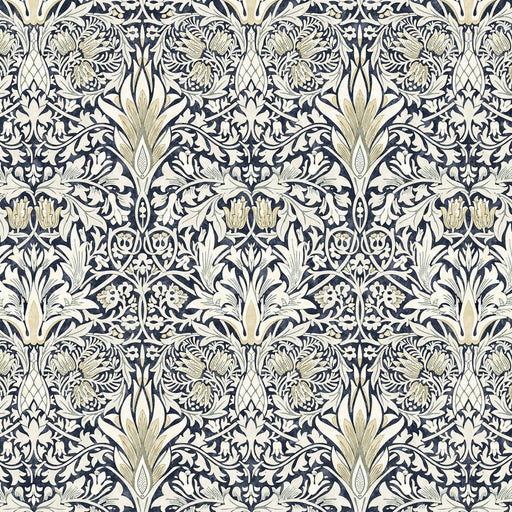 Morris & Co Morden Snakeshead Charcoal - Woven Modern Fabric Gallery