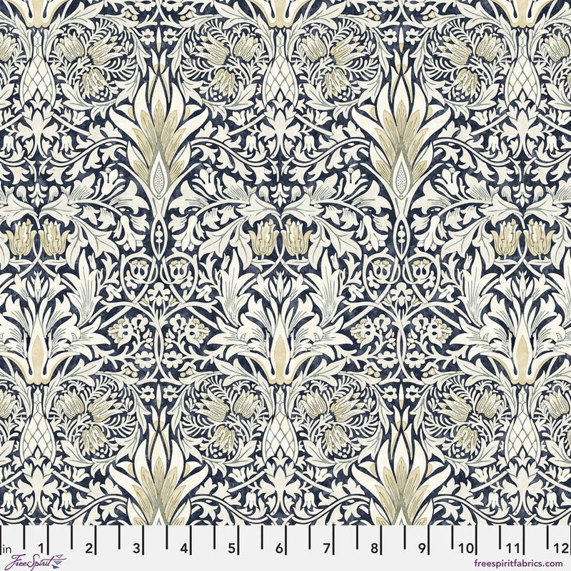 Morris & Co Morden Snakeshead Charcoal - Woven Modern Fabric Gallery