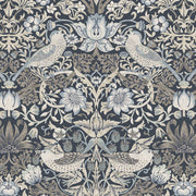 Morris & Co Morden Strawberry Thief Charcoal - Woven Modern Fabric Gallery