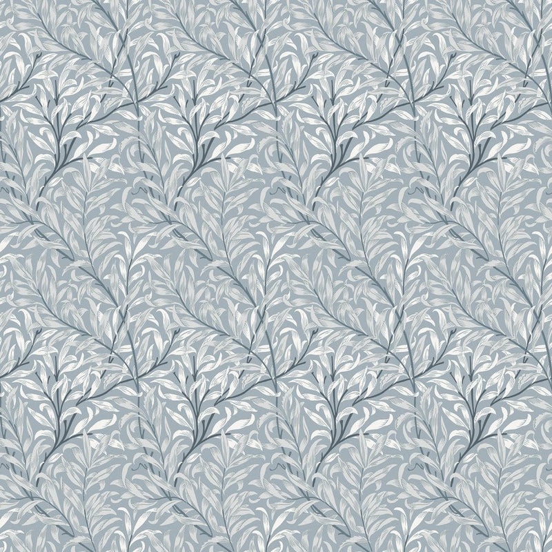 Morris & Co Morden Willow Boughs Light Blue - Woven Modern Fabric Gallery