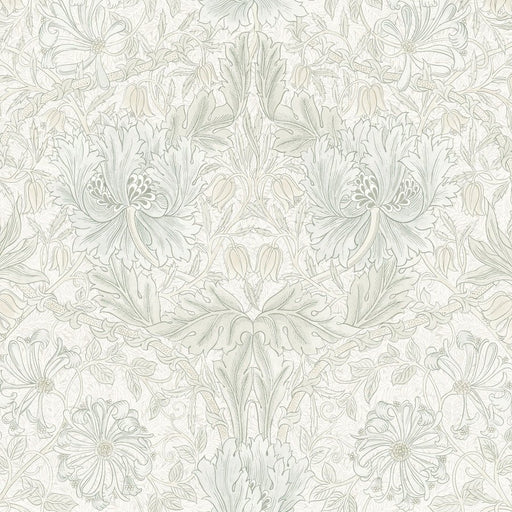Morris & Co Pure Honeysuckle & Tulip Dove - Woven Modern Fabric Gallery