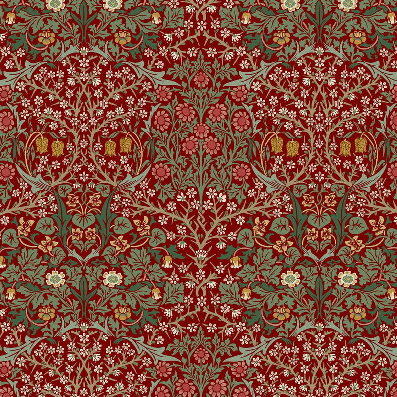 Morris & Co Suffolk Blackthorn Thorned Rose - Woven Modern Fabric Gallery