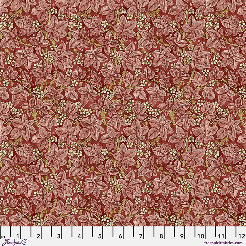 Morris & Co Suffolk Bramble Scarlett - Woven Modern Fabric Gallery