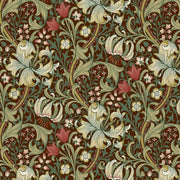 Morris & Co Suffolk Golden Lily Ruby - Woven Modern Fabric Gallery