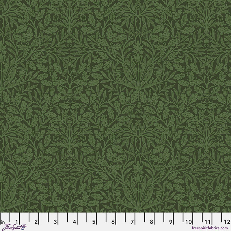 Morris & Co Suffolk Pure Acorn Olive - Woven Modern Fabric Gallery
