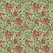 Morris & Co Suffolk Small Honeysuckle Madder Leaf - Woven Modern Fabric Gallery