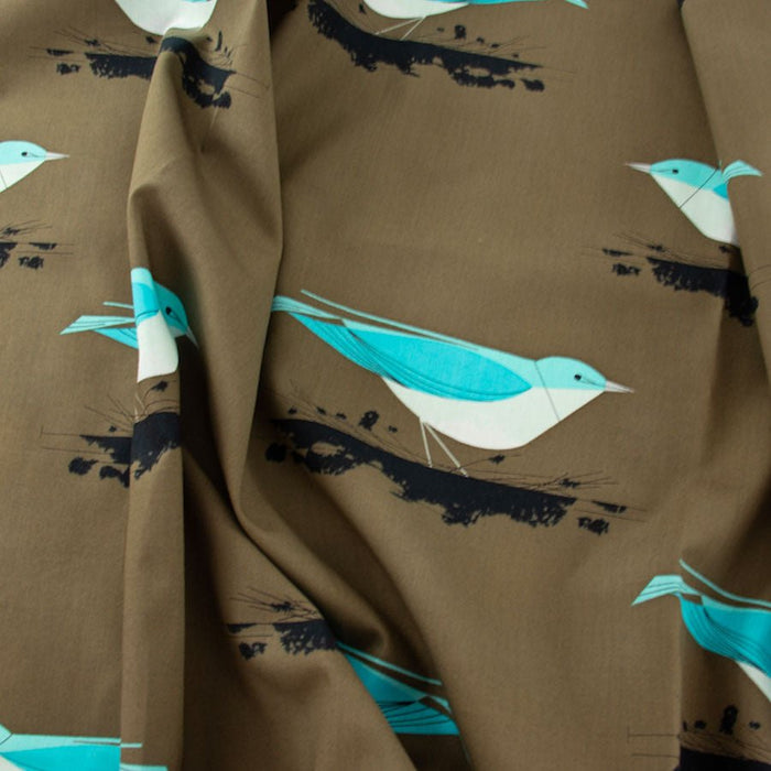 Mountain Blue Bird - Woven Modern Fabric Gallery