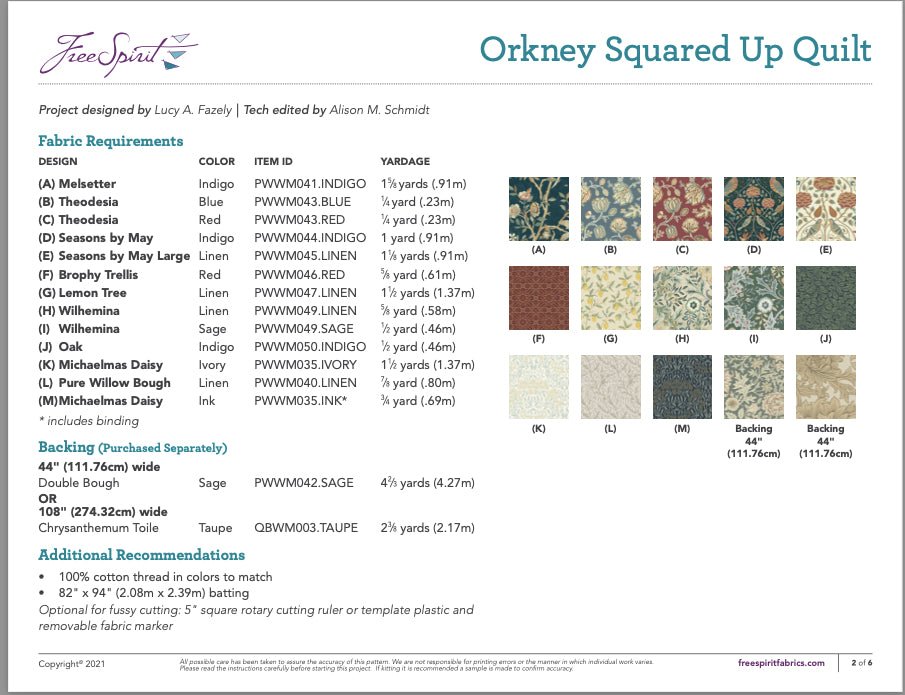 Orkney Squared Up Quilt Pattern Download - Woven Modern Fabric Gallery