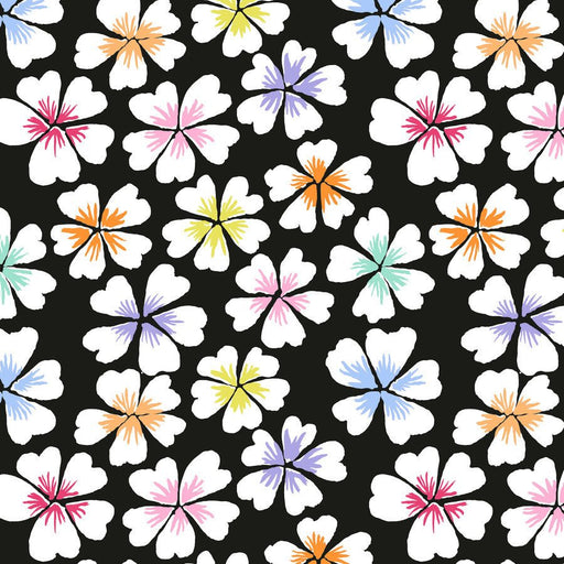 Petals Black fabric - Woven Modern Fabric Gallery