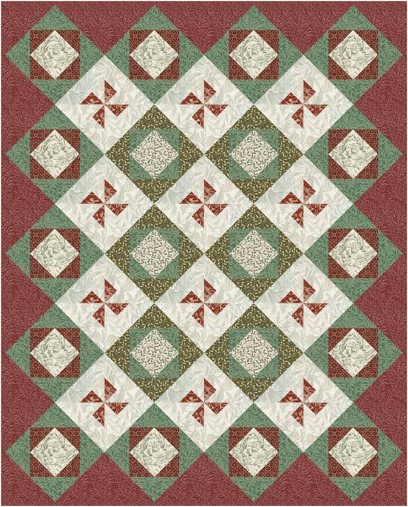 Pinwheel Celebration Quilt Pattern Download - Woven Modern Fabric Gallery