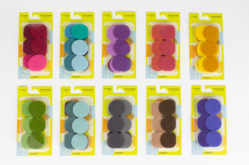 Pre Cut Wool Circle Appliqué Pack 1 1/2" - Woven Modern Fabric Gallery
