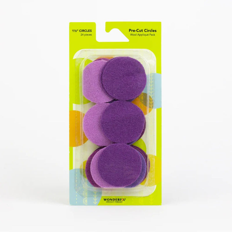 Pre Cut Wool Circle Appliqué Pack 1 1/2" - Woven Modern Fabric Gallery