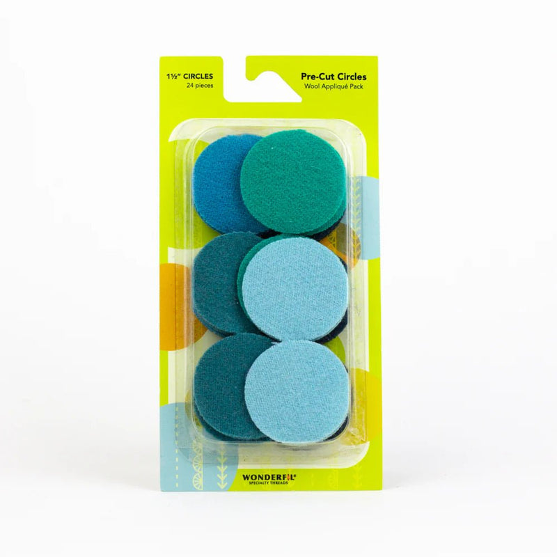 Pre Cut Wool Circle Appliqué Pack 1 1/2" - Woven Modern Fabric Gallery