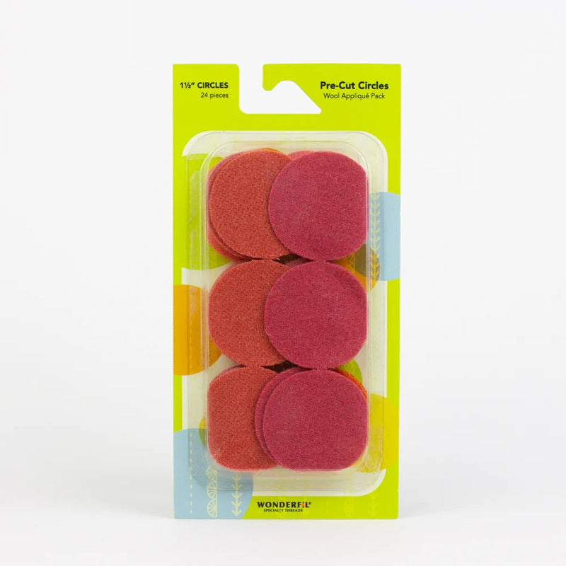 Pre Cut Wool Circle Appliqué Pack 1 1/2" - Woven Modern Fabric Gallery