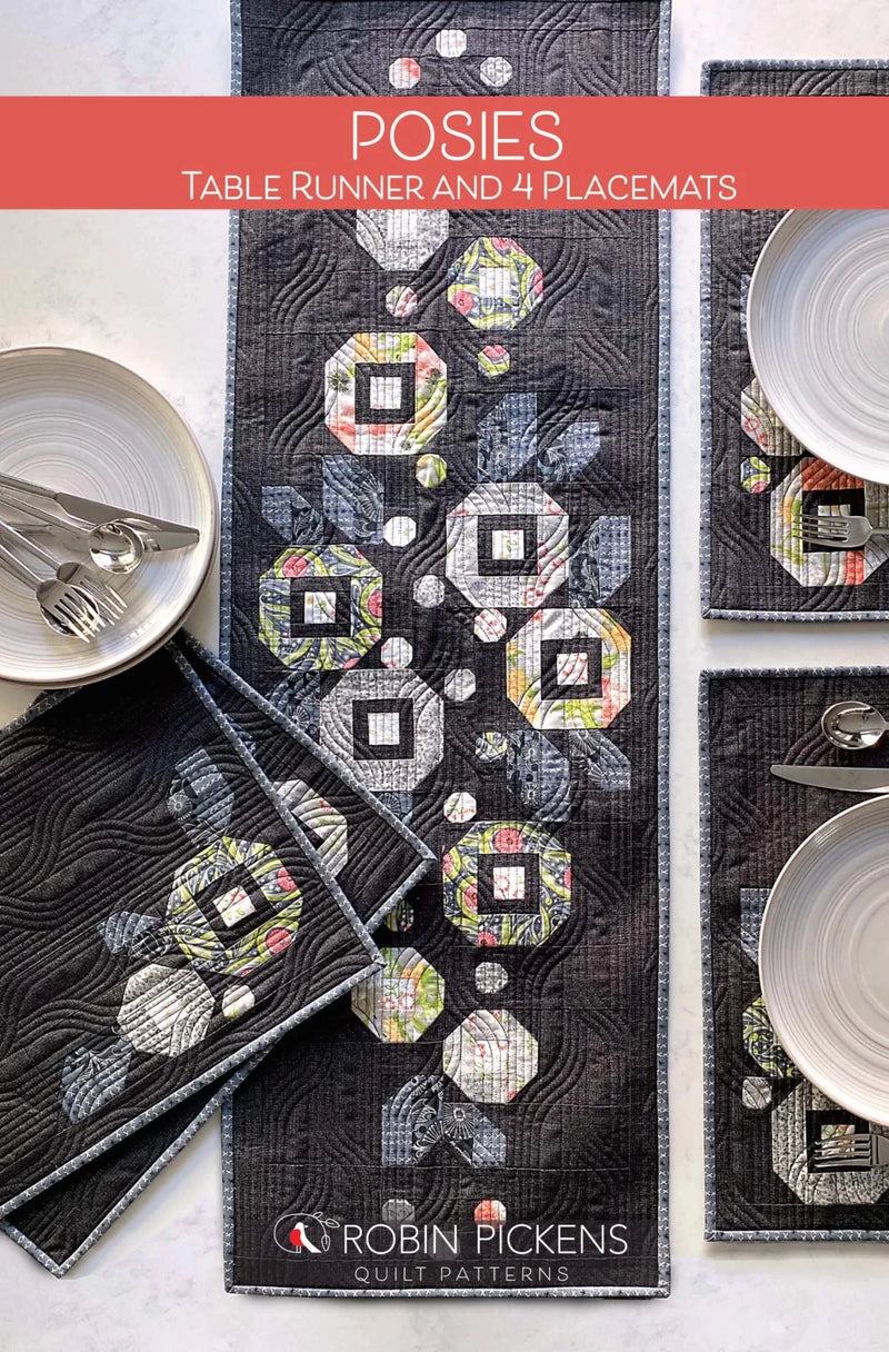 Robin Pickens Posies Table Runner and Placemats - Woven Modern Fabric Gallery