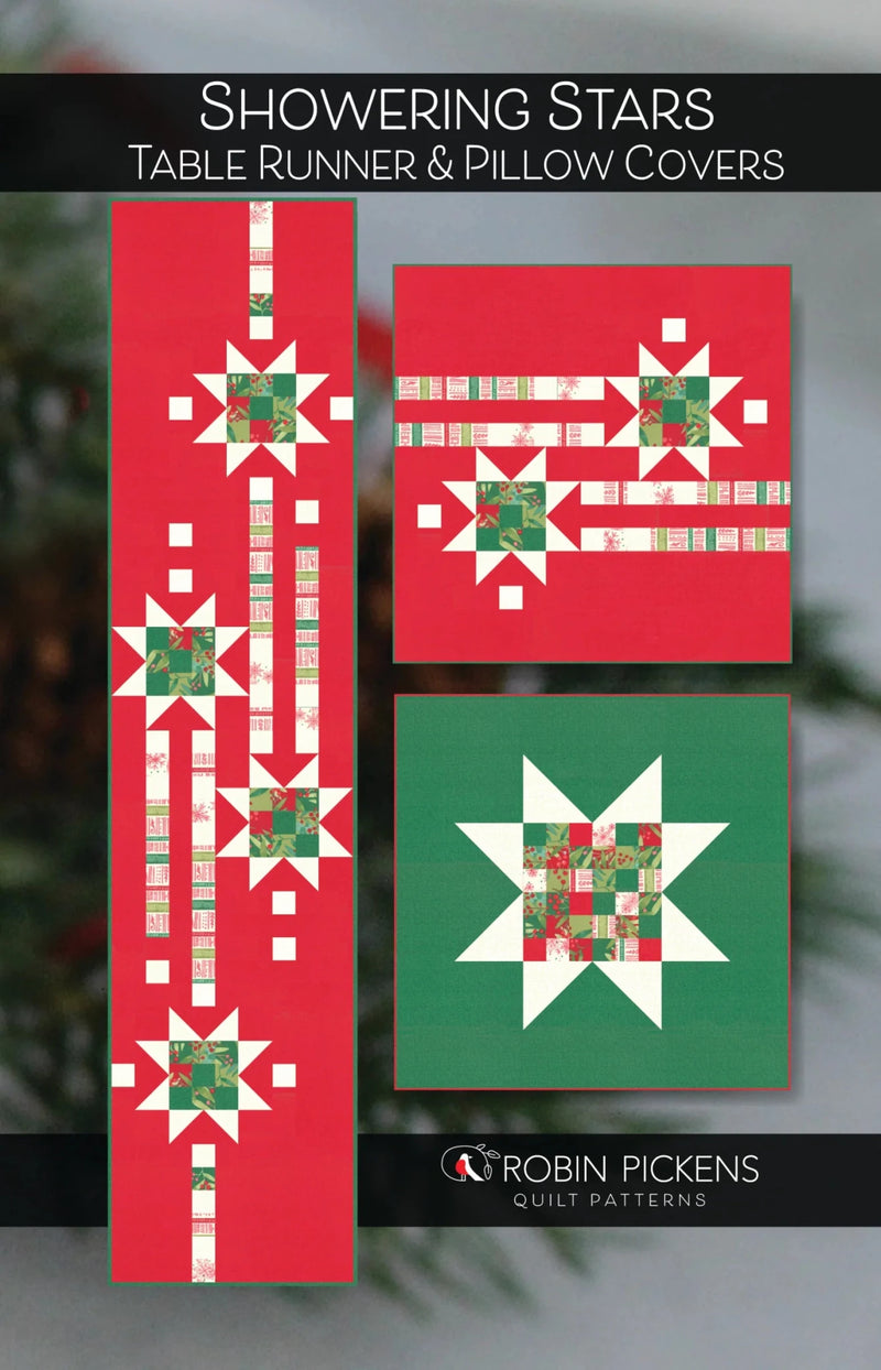 Robin Pickens Showering Stars Table Runner & Pillow Pattern - Woven Modern Fabric Gallery