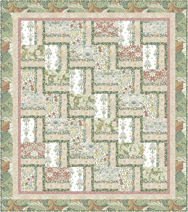 Romantic Rails Quilt Download - Woven Modern Fabric Gallery