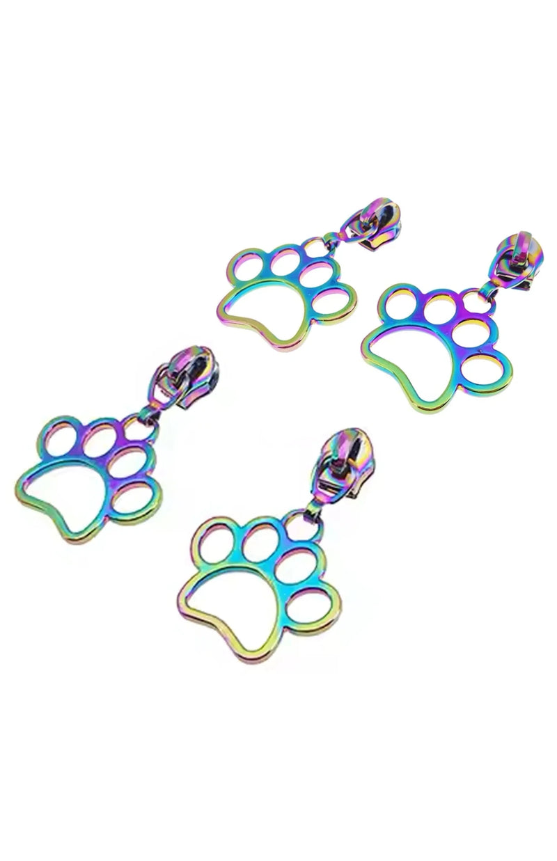 Sassafras Lane Iridescent Paws Zipper Pulls - Woven Modern Fabric Gallery