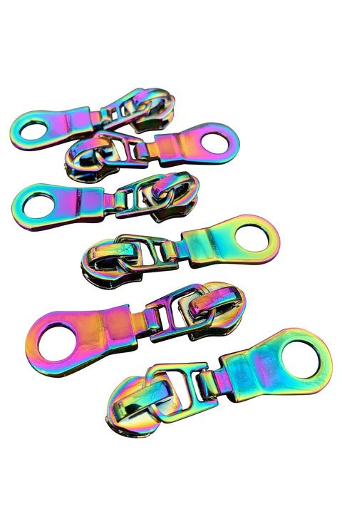 Sassafras Lane Zipper Pulls Iridescent - Woven Modern Fabric Gallery