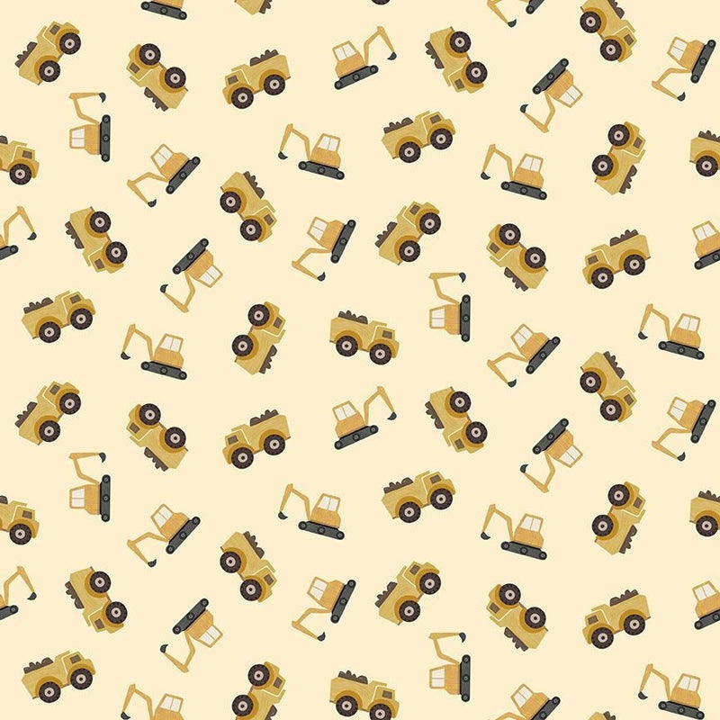 See You Later Excavator - Woven Modern Fabric Gallery