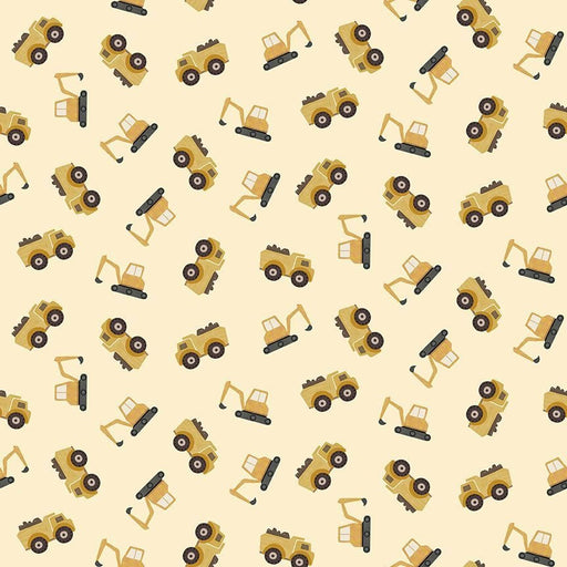 See You Later Excavator - Woven Modern Fabric Gallery