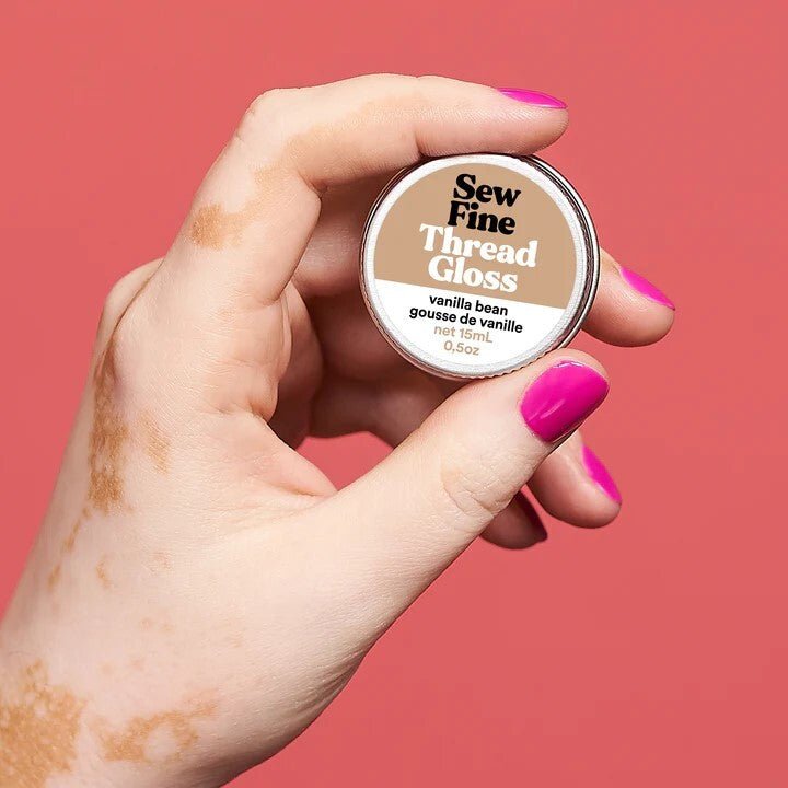 Sew Fine Thread Gloss Vanilla Bean - Woven Modern Fabric Gallery