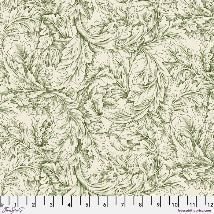 Small Acanthus Scroll Green - Woven Modern Fabric Gallery