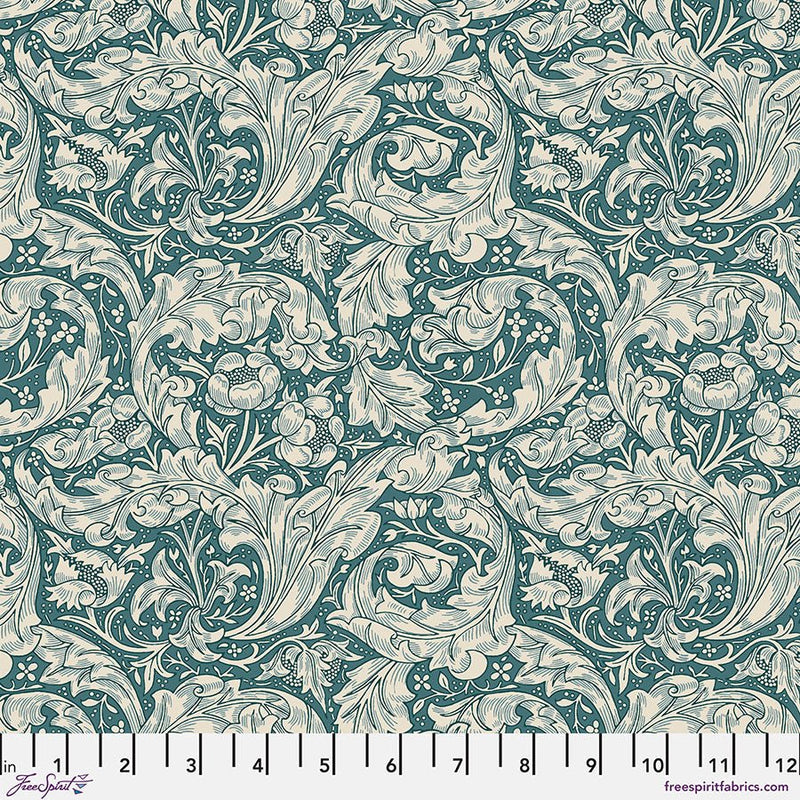 Small Bachelor Buttons Emery Blue - Woven Modern Fabric Gallery