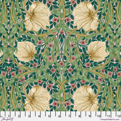 Morris & Co. Small Pimpernel Citrus Sage fabric- Woven Modern Fabric Gallery