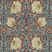 Morris & Co. Small Pimpernel Teal Berry fabric- Woven Modern Fabric Gallery