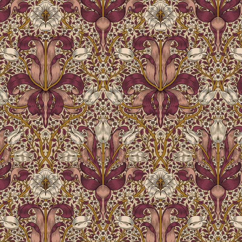 Morris & Co. Spring Thicket Barbed Berry fabric- Woven Modern Fabric Gallery