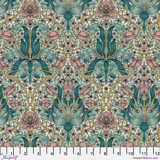 Morris & Co. Spring Thicket Teal fabric - Woven Modern Fabric Gallery