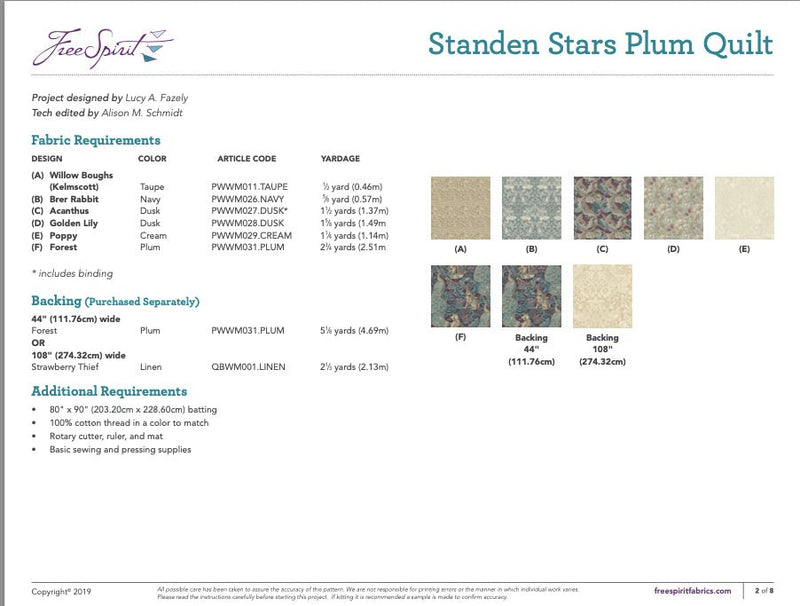 Standen Stars Quilt Download - Woven Modern Fabric Gallery