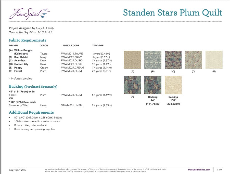 Standen Stars Quilt Download - Woven Modern Fabric Gallery