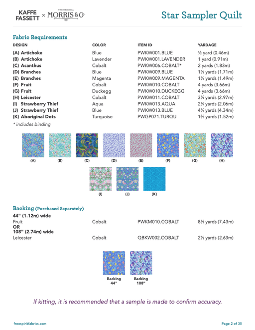 Star Sampler Quilt Pattern PDF - Woven Modern Fabric Gallery